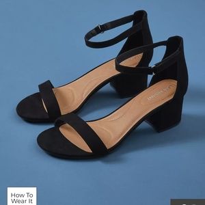 NWT faux suede ankle-strap sandal